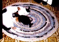 vintage naalbinding rug