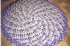 vintage 8 strand braided rug